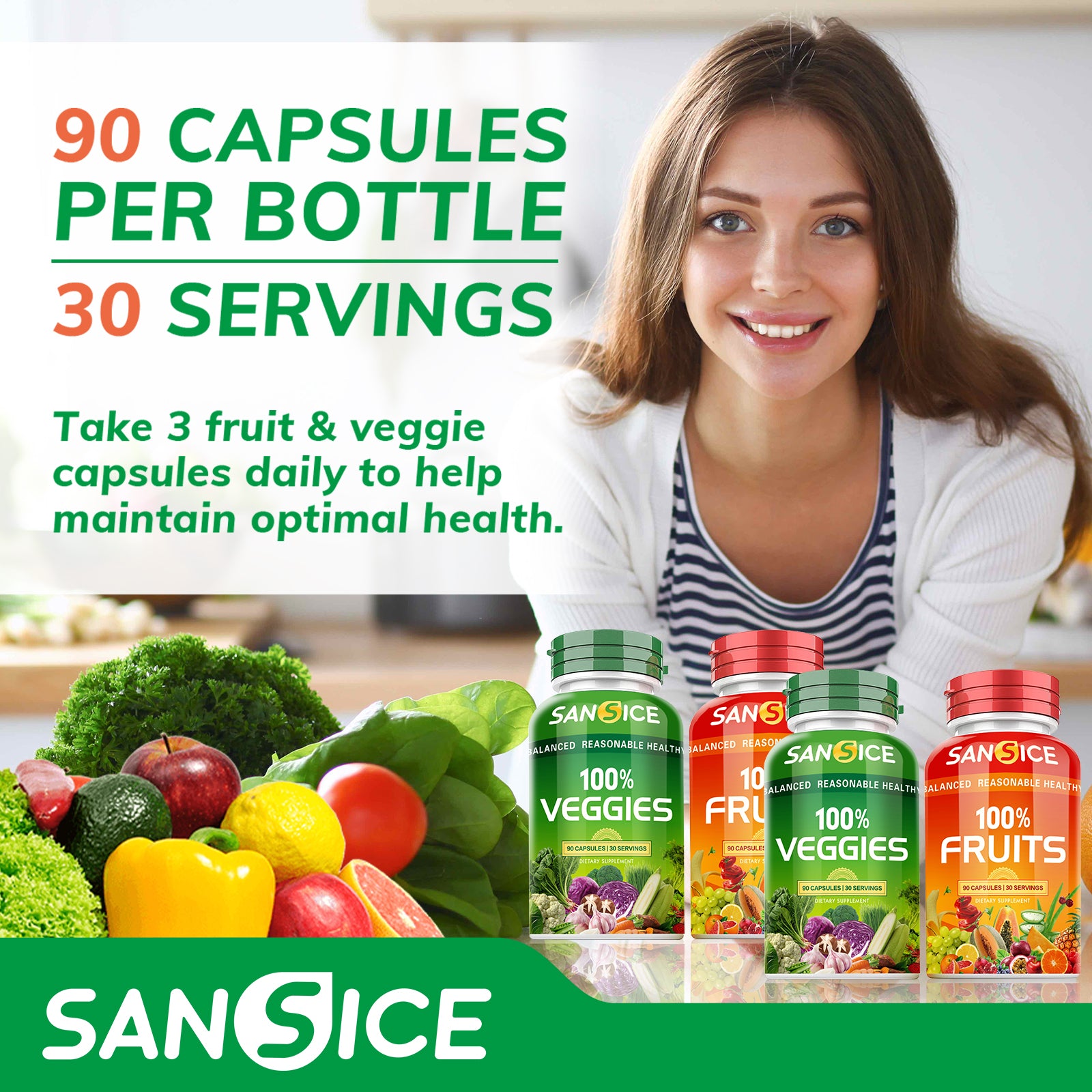 Fruit and Veggies Supplement(4 Pack)