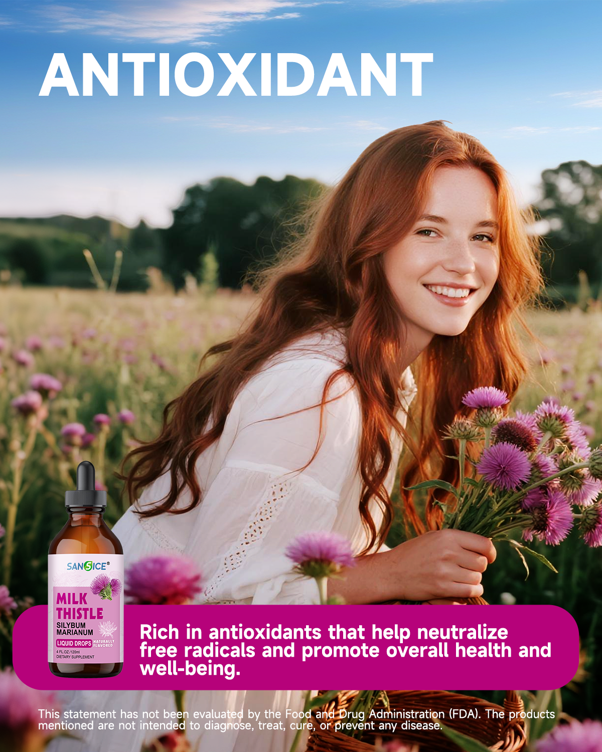 Milk Thistle Liver Detox Supplement- 4 Fl Oz