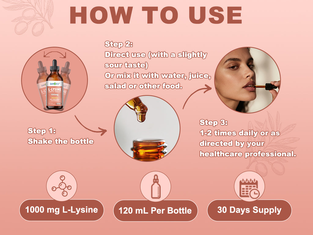 Liposomal L-Lysine 1000mg Liquid Drops-4 fl oz