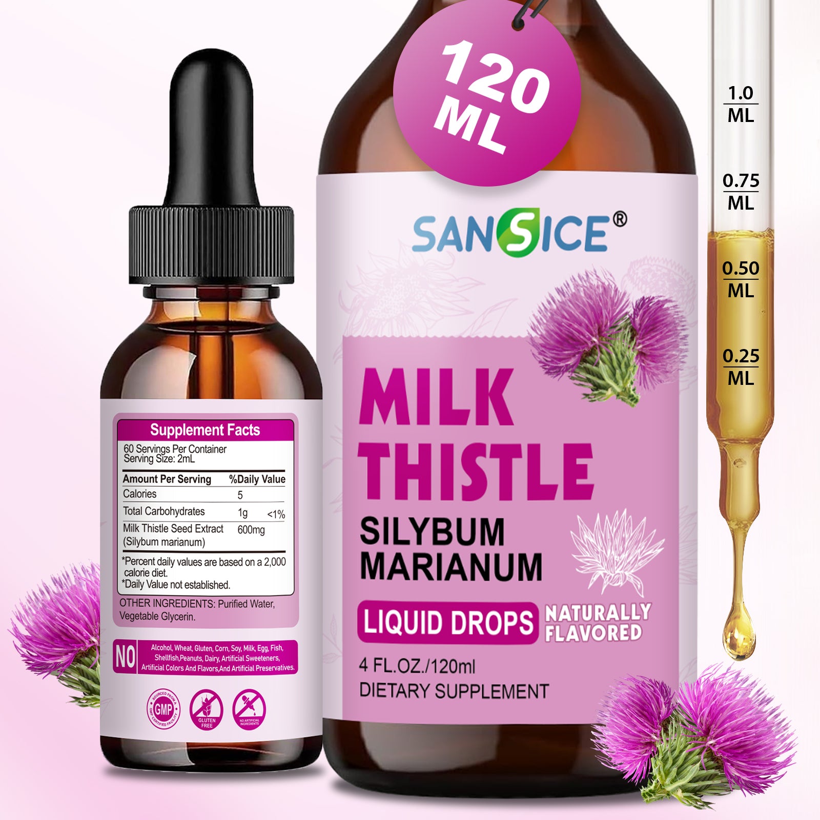 Milk Thistle Liver Detox Supplement- 4 Fl Oz