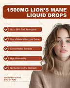 Organic Lion's Mane Focus Liquid Drops - 4 Fl oz